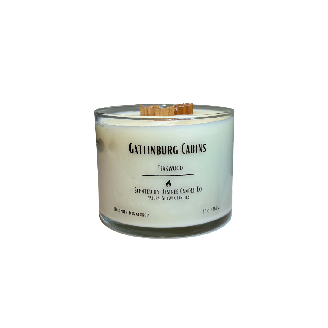 3-wick Gatlinburg Teakwood